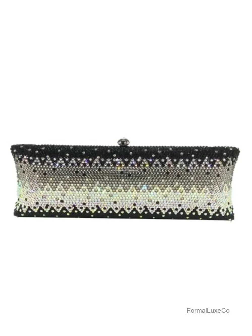 Crystal Rhinestone Clutch Evening Minaudiere with Detachable Chain Straps